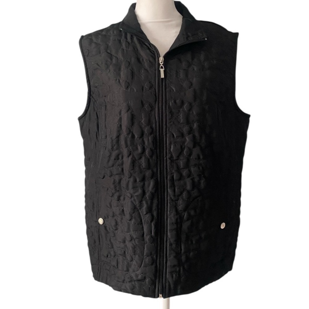 Ali women’s size 14 vest black zip up